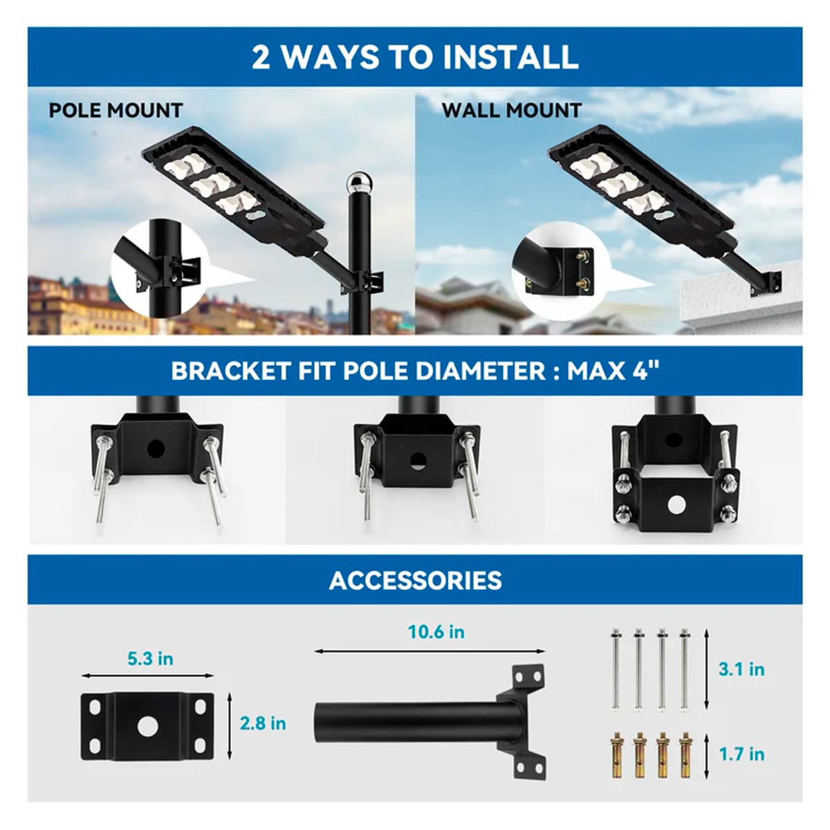 Energy Flow Solar Lights 20,000 Lumens - 200W (4-Pack) - Image 6