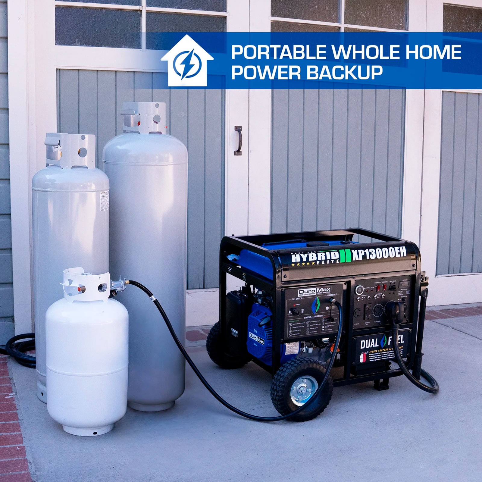Silent Electric Generator 13000W/13kVA 120/240V | Portable | Gasoline, Propane, and Natural Gas