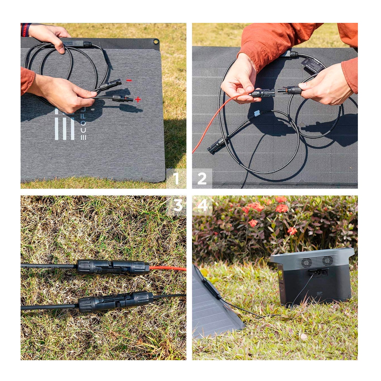 110W Portable Solar Panel - How connect your solar panel with the power station