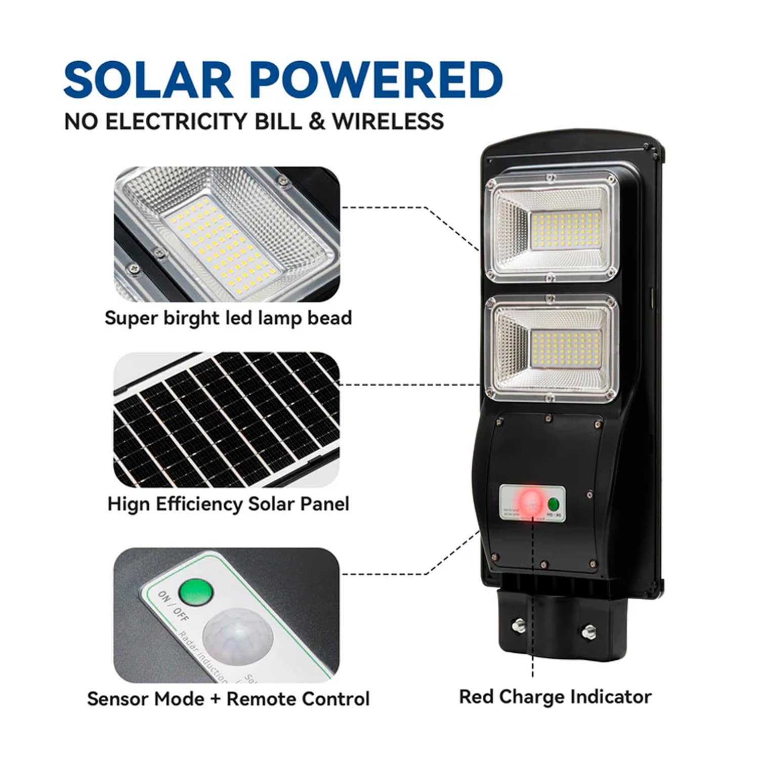 Solar Lights 6000 Lumens 60W
