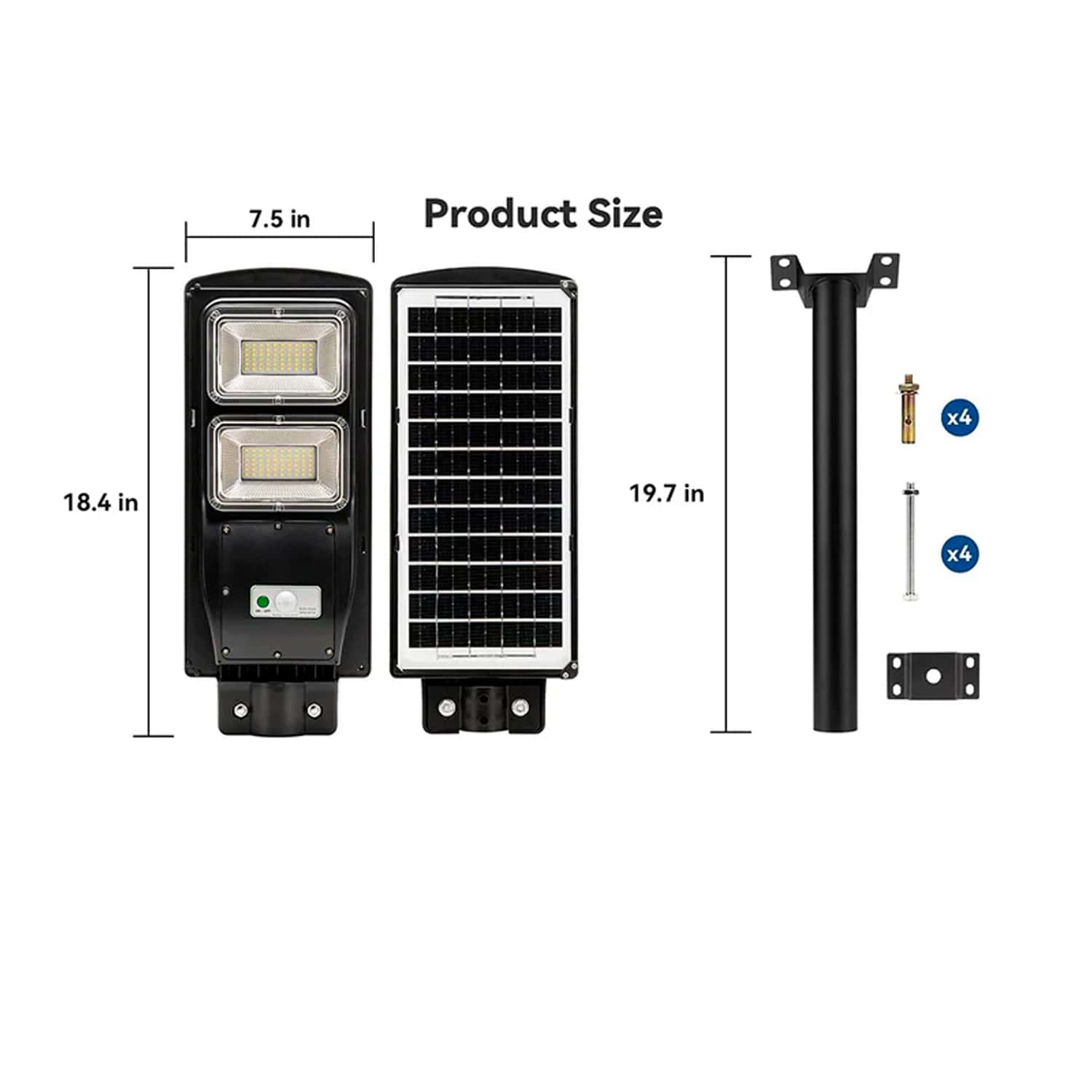 Energy Flow Solar Lights 6000 Lumens 60W (4 Pack) | Extreme Lighting - Image 4